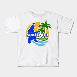 Visit Beautiful Seatopia - Godzilla vs. Megalon Kids T-Shirt